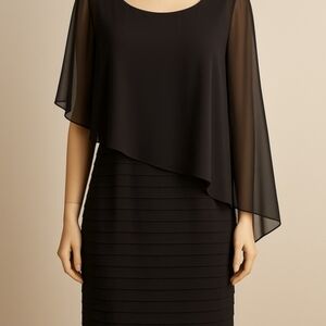 Elegant Black Layered Dress